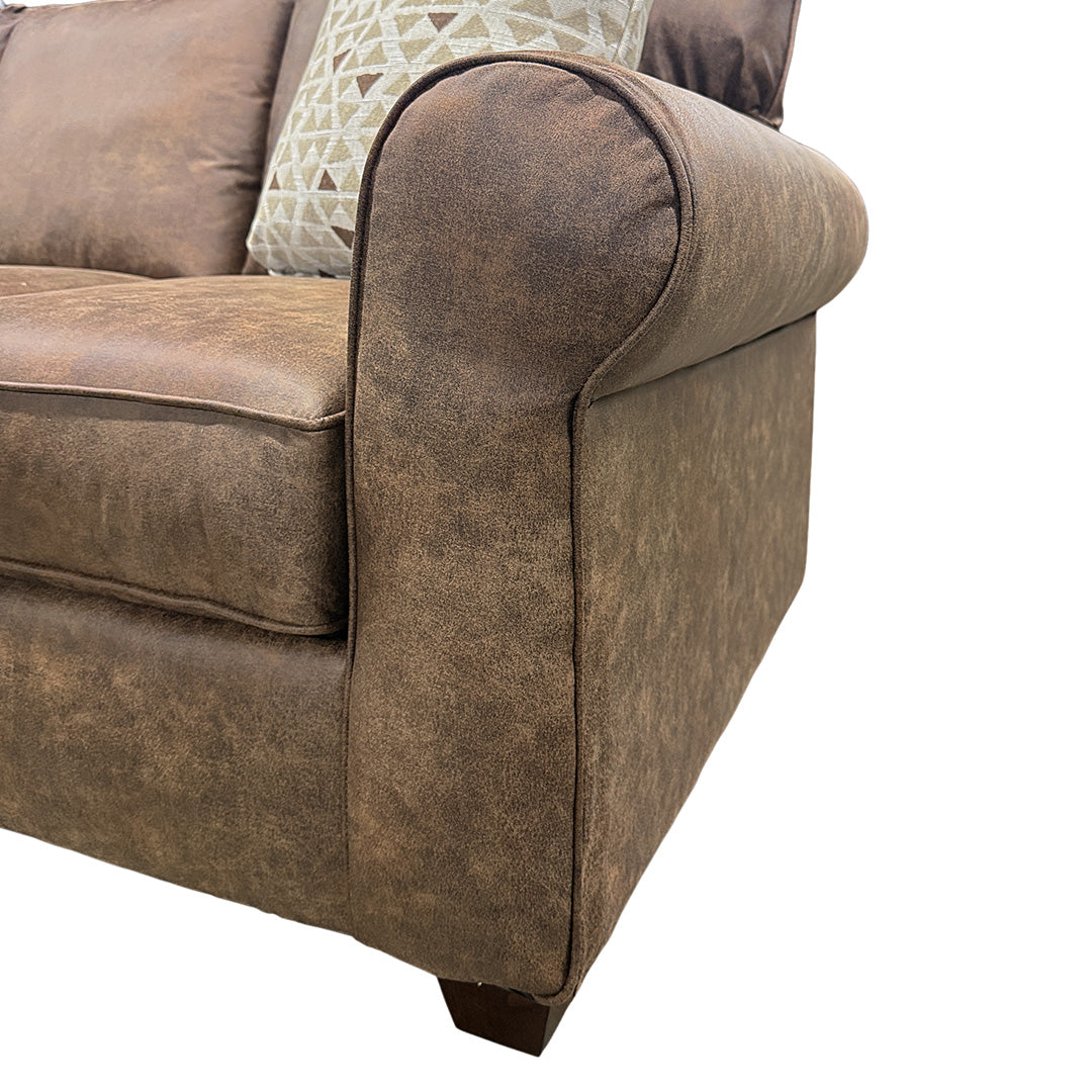 Billie Sofa from Fusion in Brown Memory Foam with Accent Pillows, Sleeper, Made in USA - Additional view 7