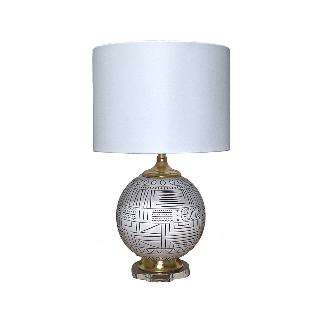 Black &amp; White Ceramic Table Lamp