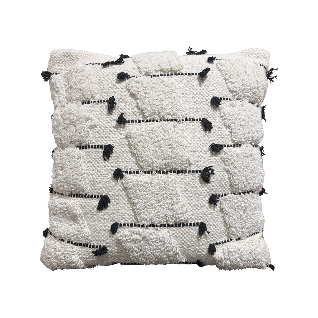 Black and White Square Pillow