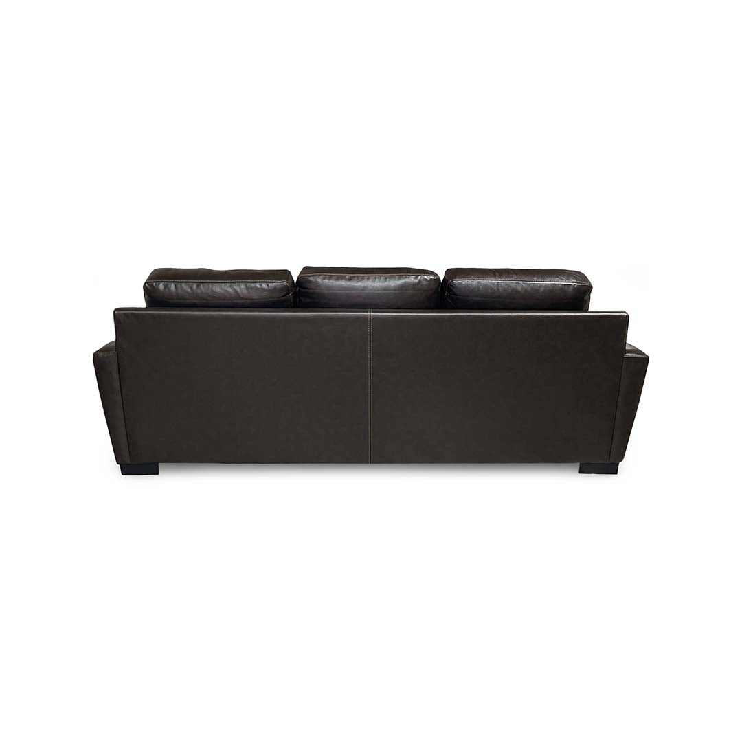 Bodie Leather Sofa from Michael Nicholas Designs in Brown, Made in USA - Leather detail