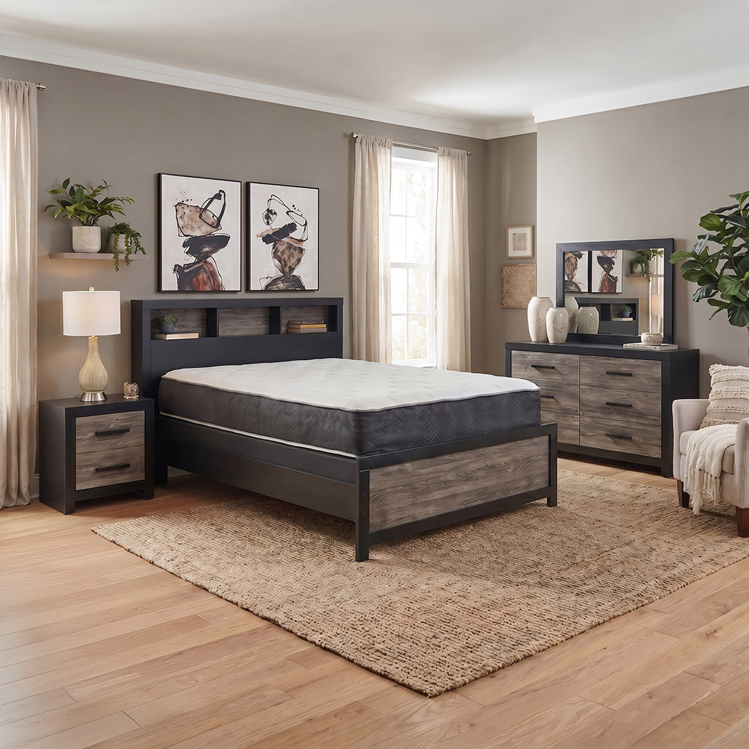 Broachmyn Black Bedroom Group with Mattress & Foundation - Queen
