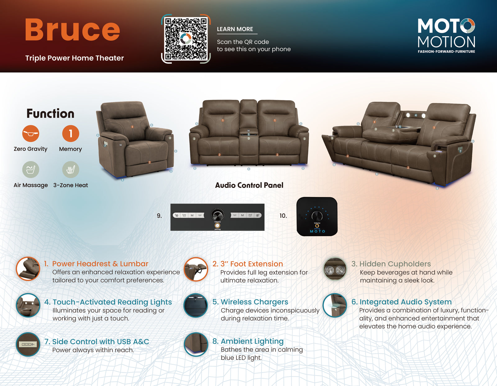 Bruce Zero -G Home Theater Sofa