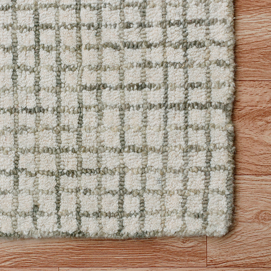 Criss Cross Silver Rug