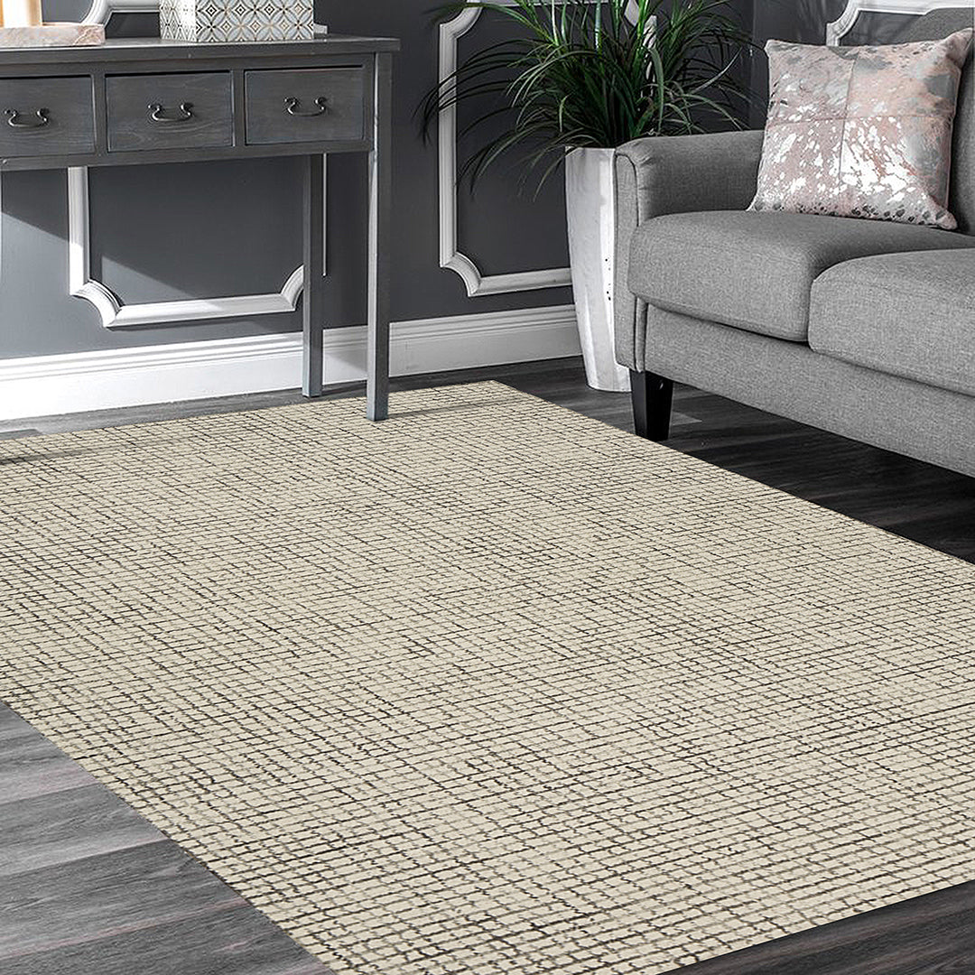 Criss Cross Silver Rug
