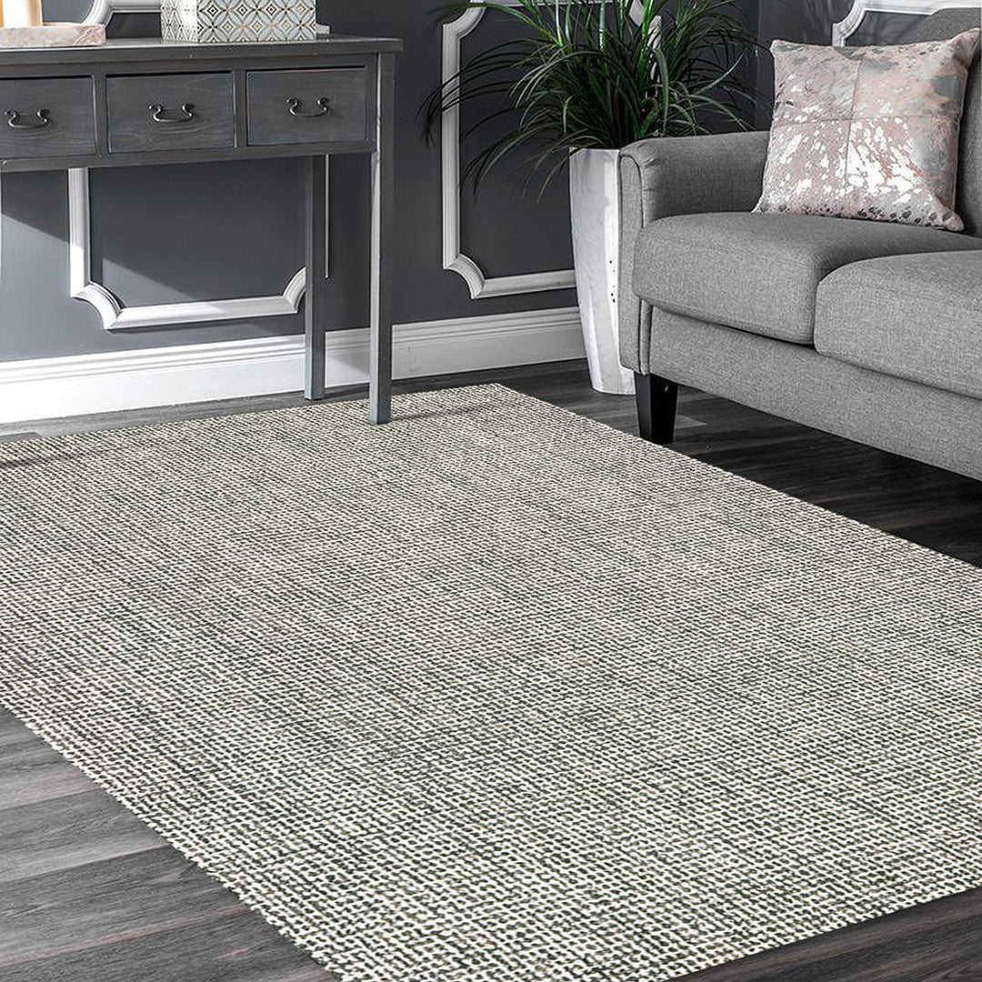 Criss Cross Gray Rug