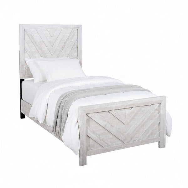 White Cayne Bed from New Classic Home Furnishings Inc. - White finish