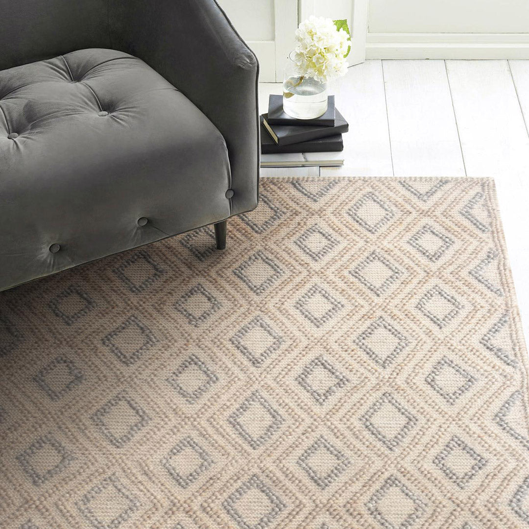 Chloe Natural Grey Diamond Rug