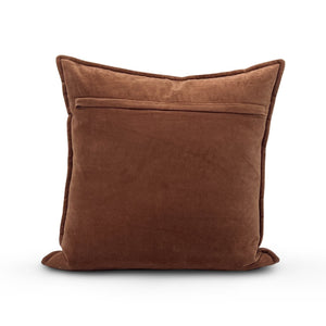 Cotton Velvet Pillow - Dark Brown