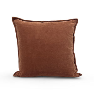 Cotton Velvet Pillow - Dark Brown