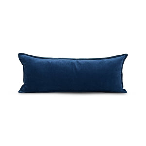 Cotton Velvet Pillow - Light Navy