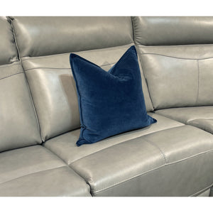 Cotton Velvet Pillow - Light Navy