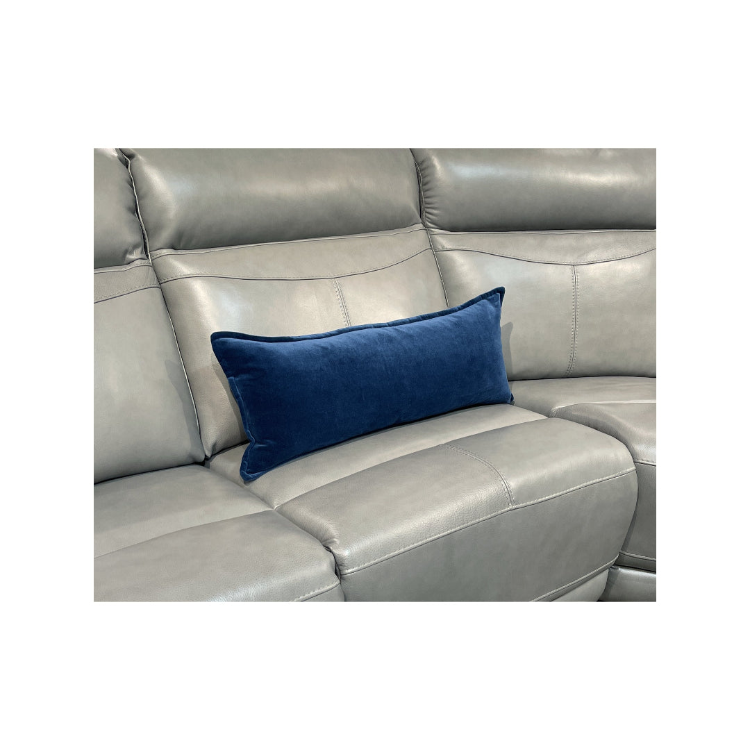 Cotton Velvet Pillow - Blue