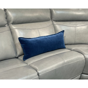 Cotton Velvet Pillow - Light Navy