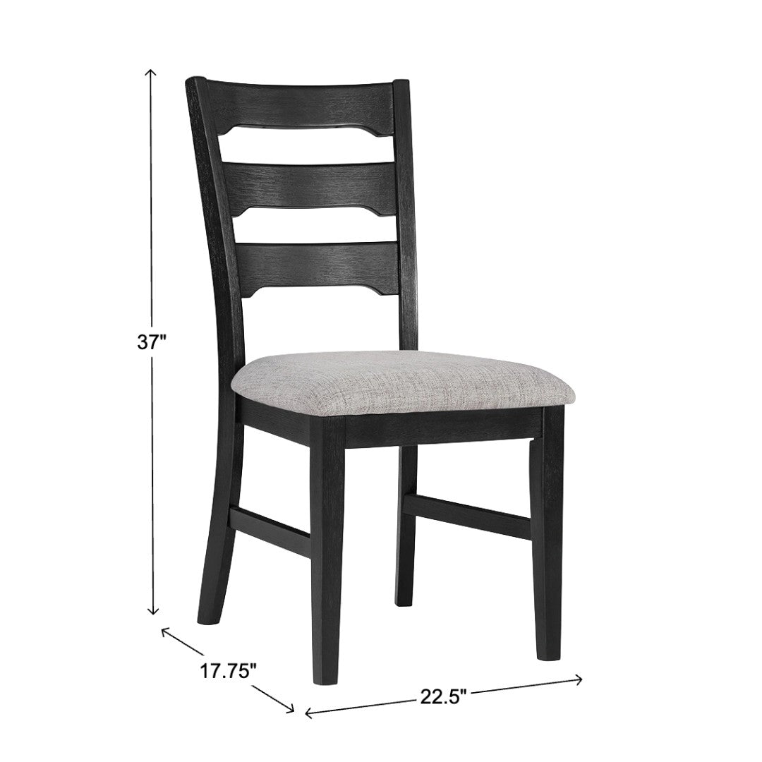 Crosby Dining Chair from Holland House in Upholstered - Black finish