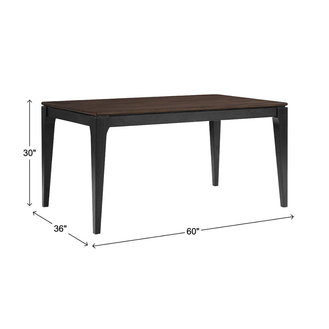 Crosby Dining Table (Seats 4-6) from Holland House in Veneer - Black finish