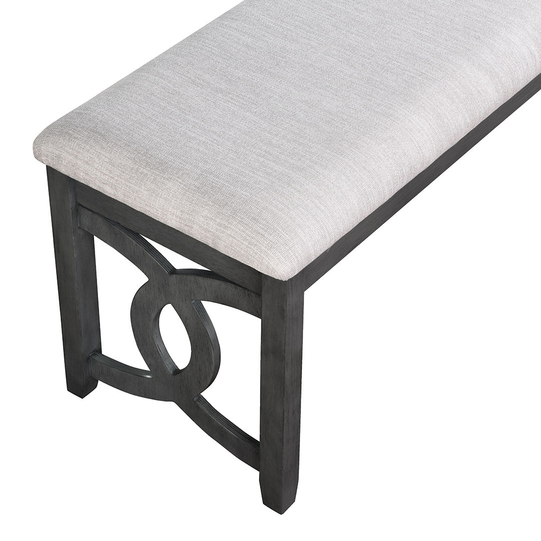 Gia Links Grey Dining Bench