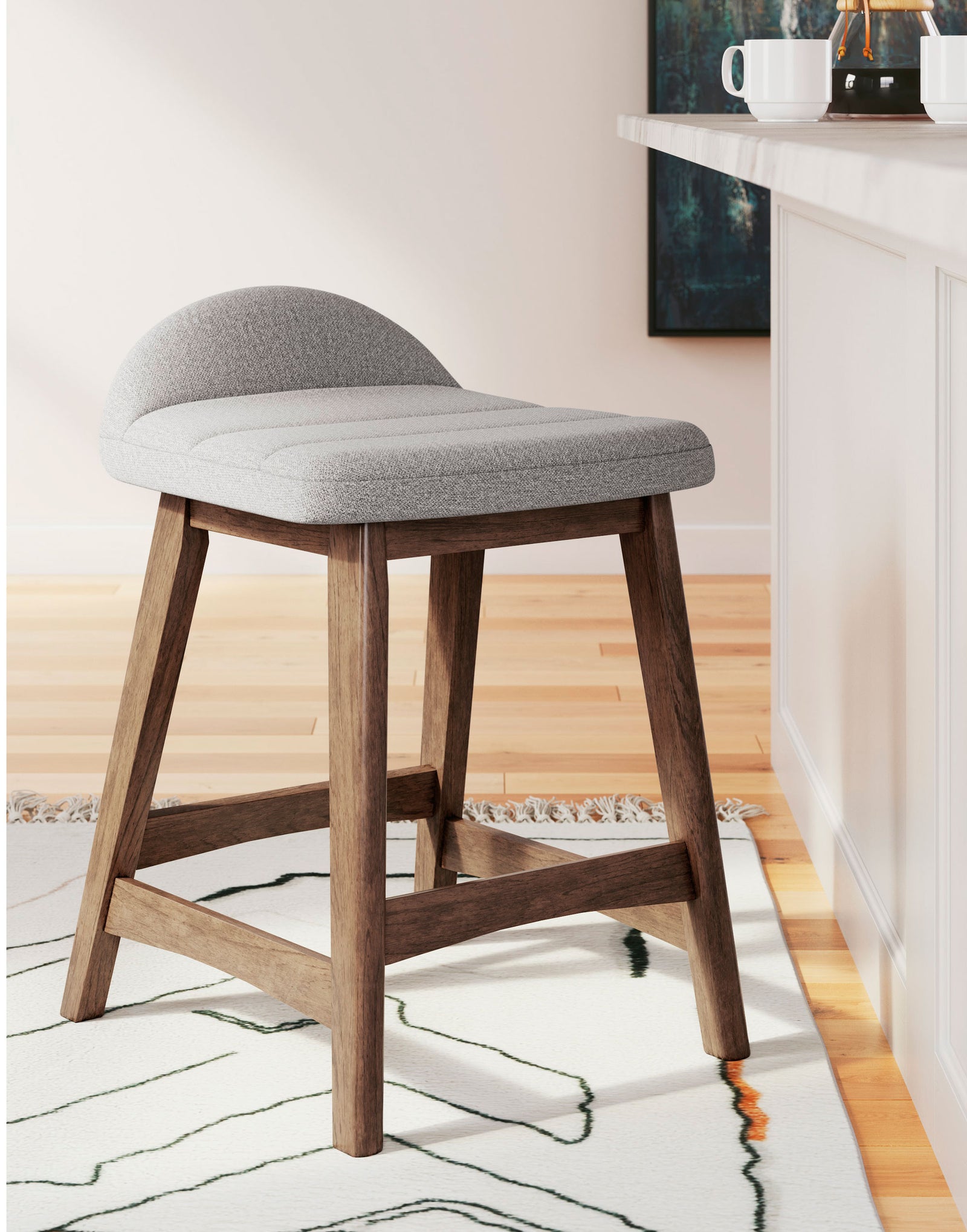 Lyncott Counter Height Bar Stool - Gray