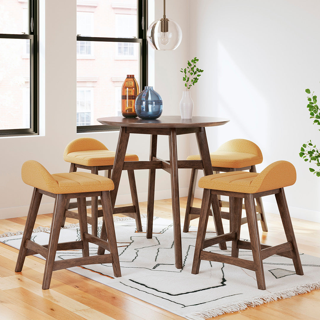 Lyncott Counter Height Bar Stool - Mustard