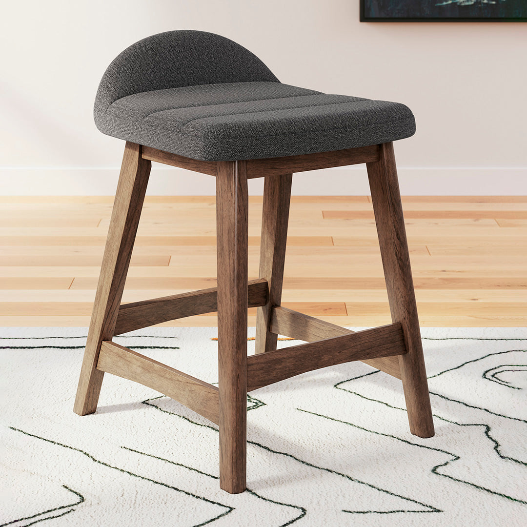 Lyncott Counter Height Bar Stool - Charcoal