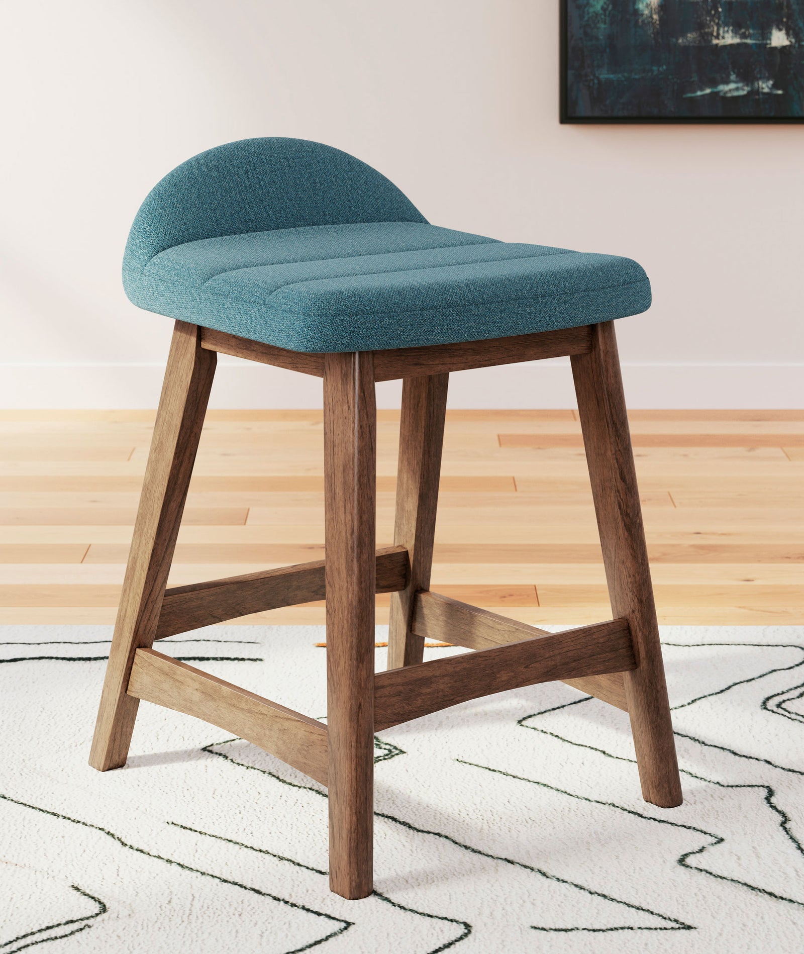 Lyncott Counter Height Bar Stool - Blue