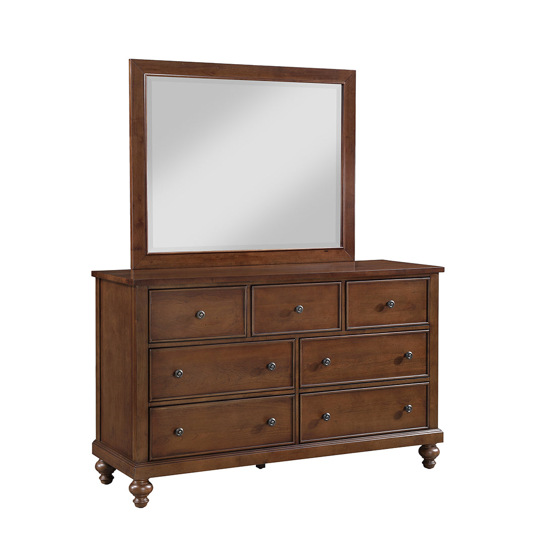 Brown Miranda Dresser and Mirror from Worldwide Designs - Wood detail