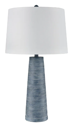 Denim Washed Ribbed Table Lamp