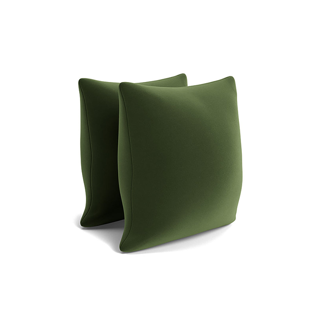 Joybird green accent throw pillows