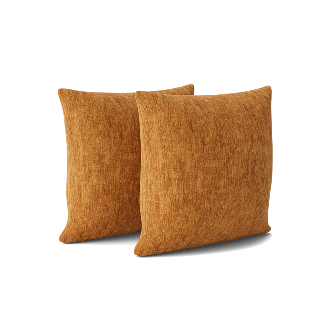 Joybird orange accent throw pillows