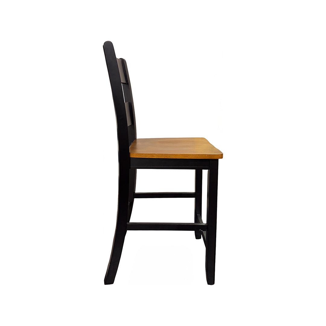 Juego de comedor Drake (5 piezas) (Seats 4-6) from Worldwide Designs in White Solid Wood with Extension Leaf - Black finish
