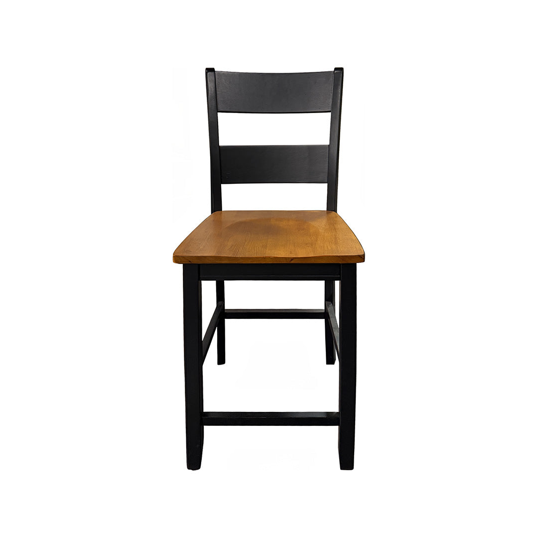 Juego de comedor Drake (5 piezas) (Seats 4-6) from Worldwide Designs in White Solid Wood with Extension Leaf - Black finish