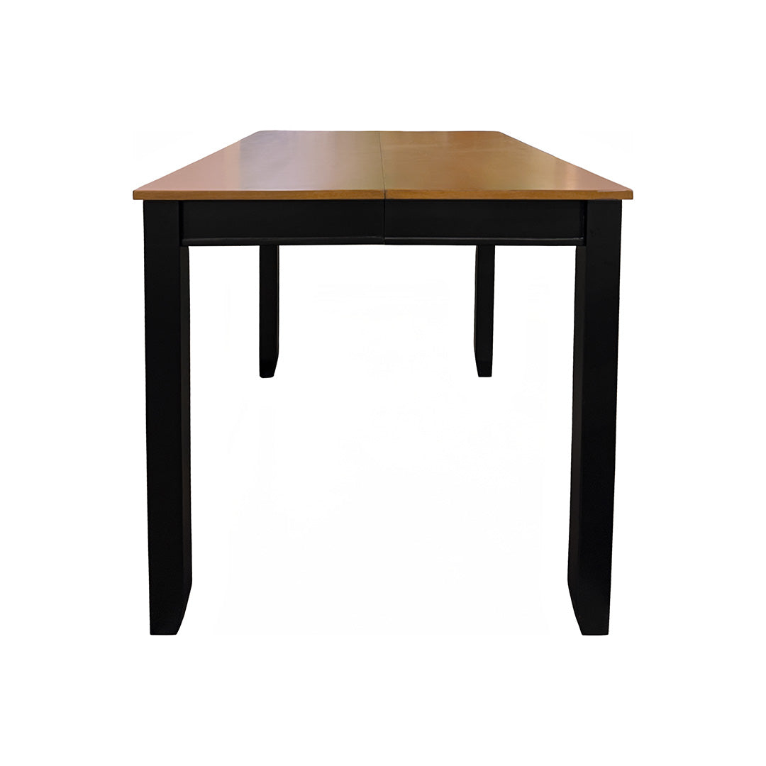 Juego de comedor Drake (5 piezas) (Seats 4-6) from Worldwide Designs in White Solid Wood with Extension Leaf - Black finish