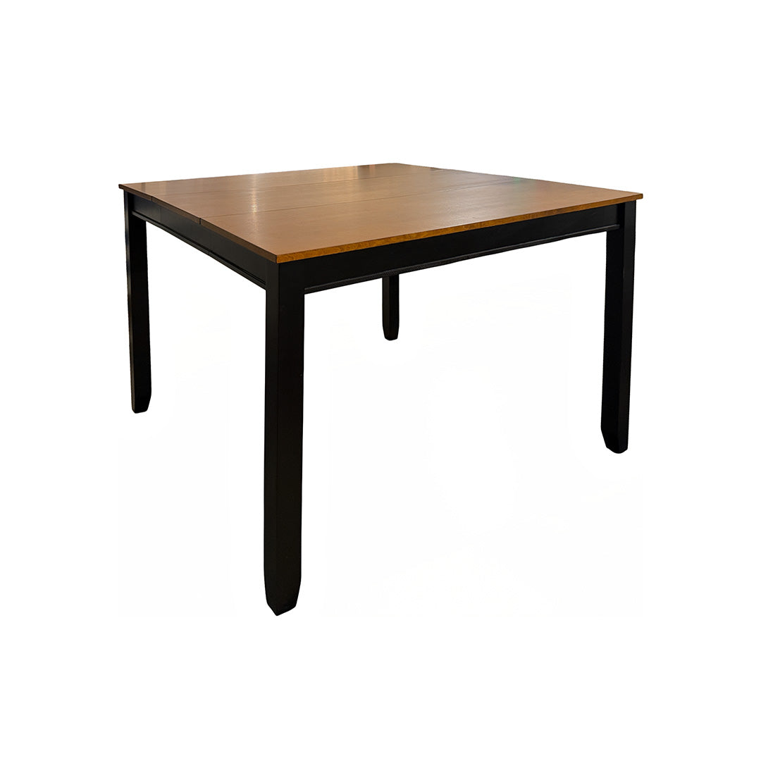 Juego de comedor Drake (5 piezas) (Seats 4-6) from Worldwide Designs in White Solid Wood with Extension Leaf - Black finish