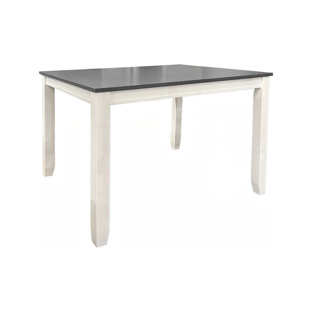 Drake Counter Height Dining Set (5pc) (Seats 6-8) from Worldwide Designs in White with Extension Leaf - White finish