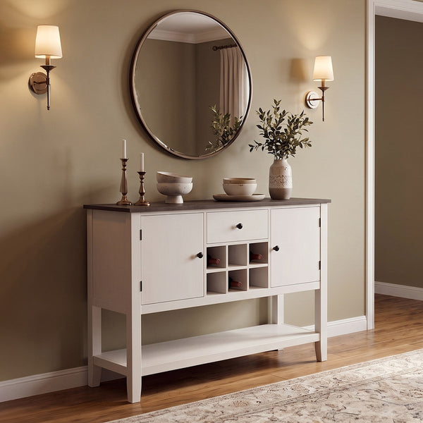 Drake Server from Worldwide Designs in White - White finish