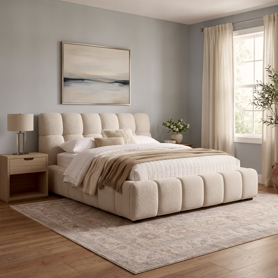 Blanco Performance Fabric Cama tapizada Drift from Parker House - Alternate angle
