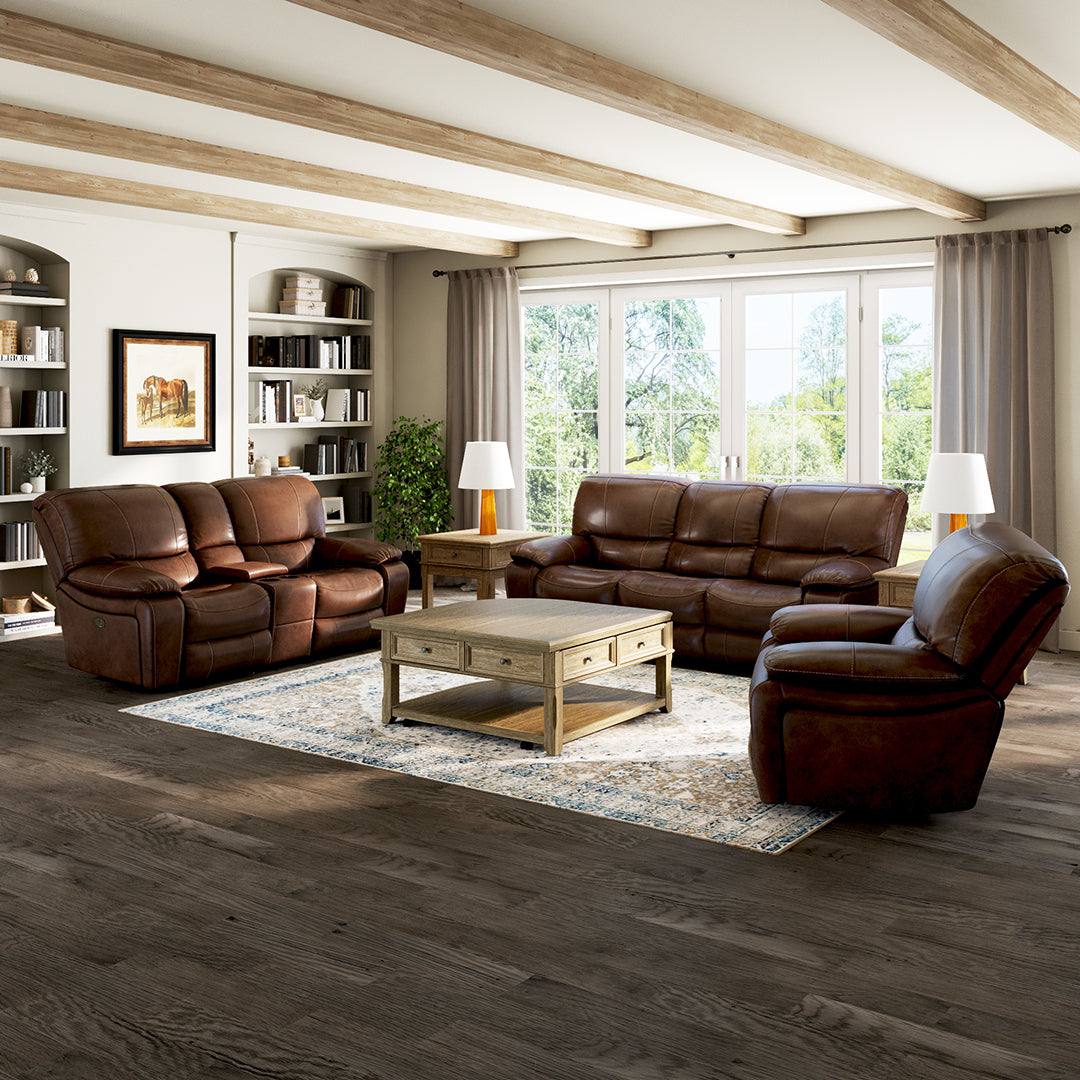 Dylan Leather Power Loveseat with Console