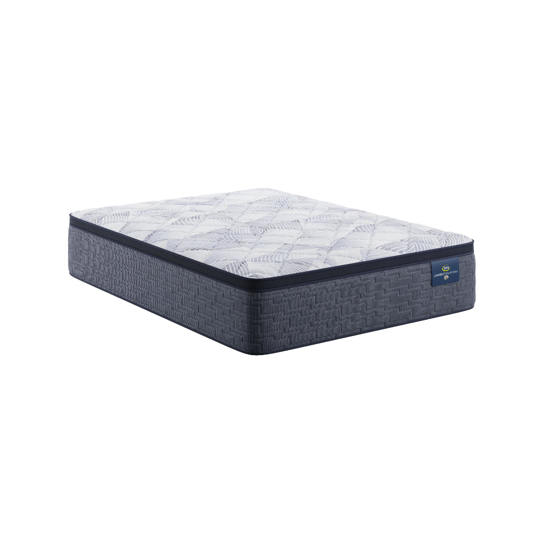Elderwood Plush Pillow Top Mattress from Serta in Queen Gel Foam with Cooling, Made in USA - Overhead view