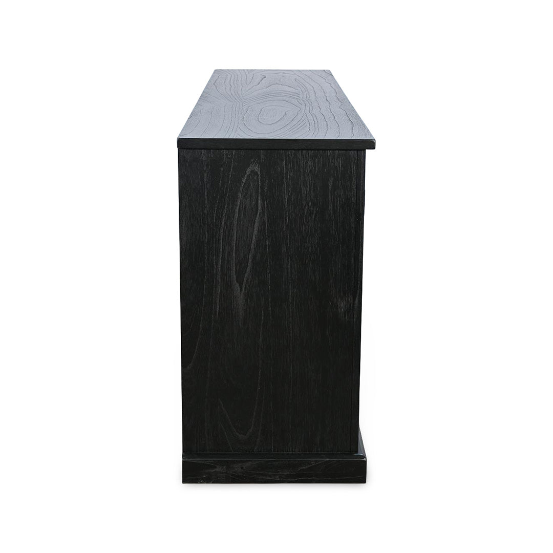 Elena Four Door Cabinet from Sunny Designs, Inc. in Black Solid Wood - Additional view 4