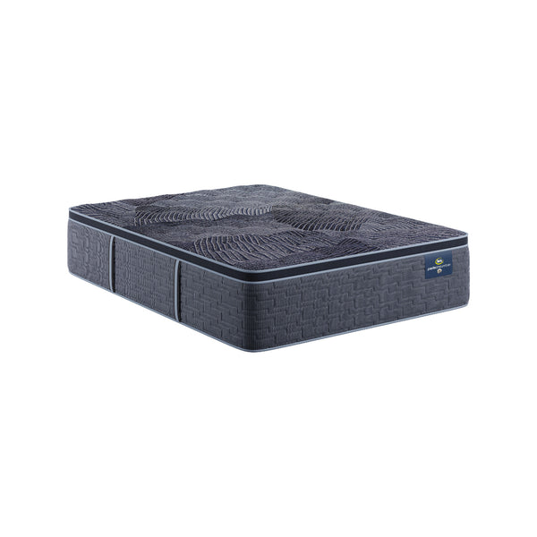 Feather Grove Plush Pillow Top Mattress from Serta in Queen Gel Foam with Cooling, Made in USA - Overhead view