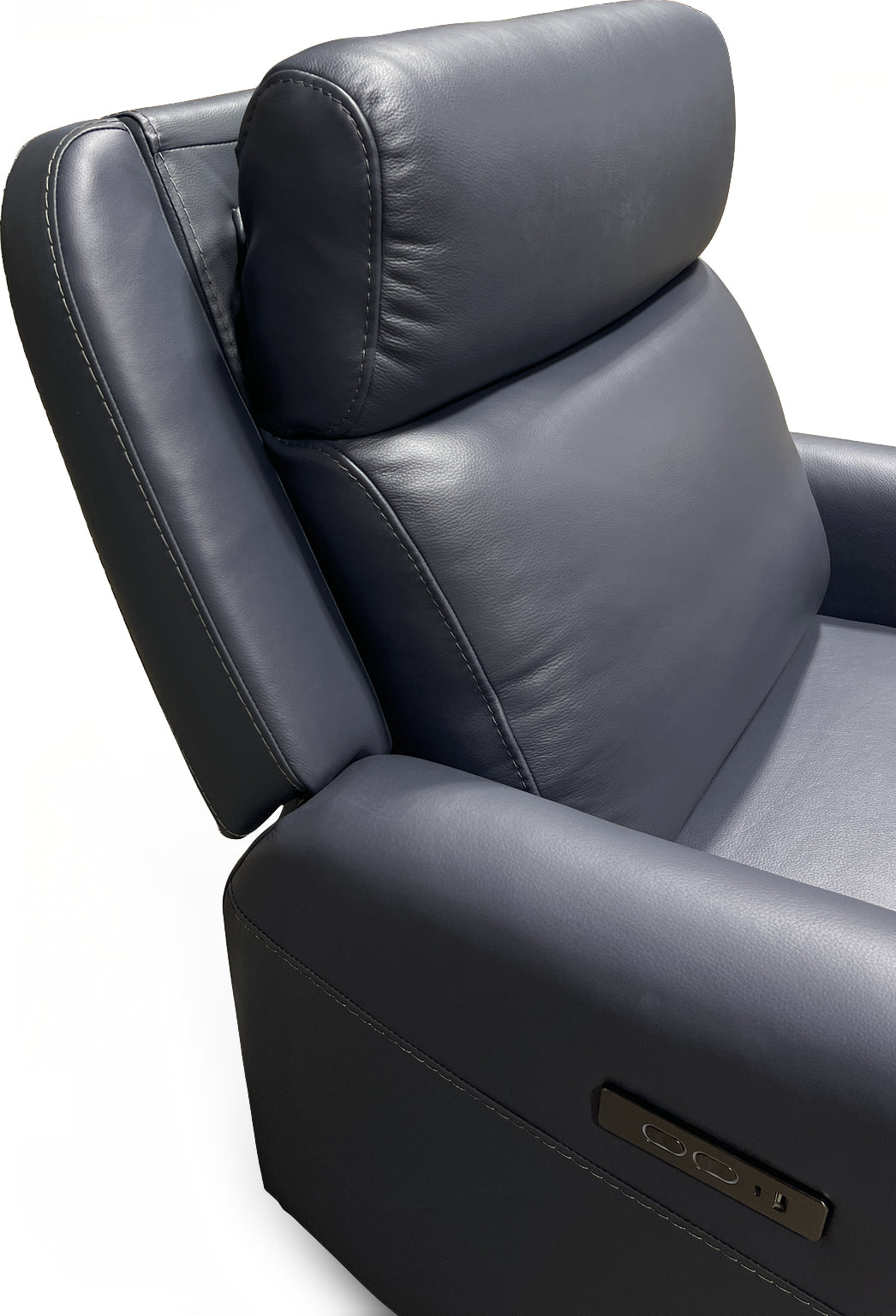 Garbo Leather Power Swivel Glider Recliner