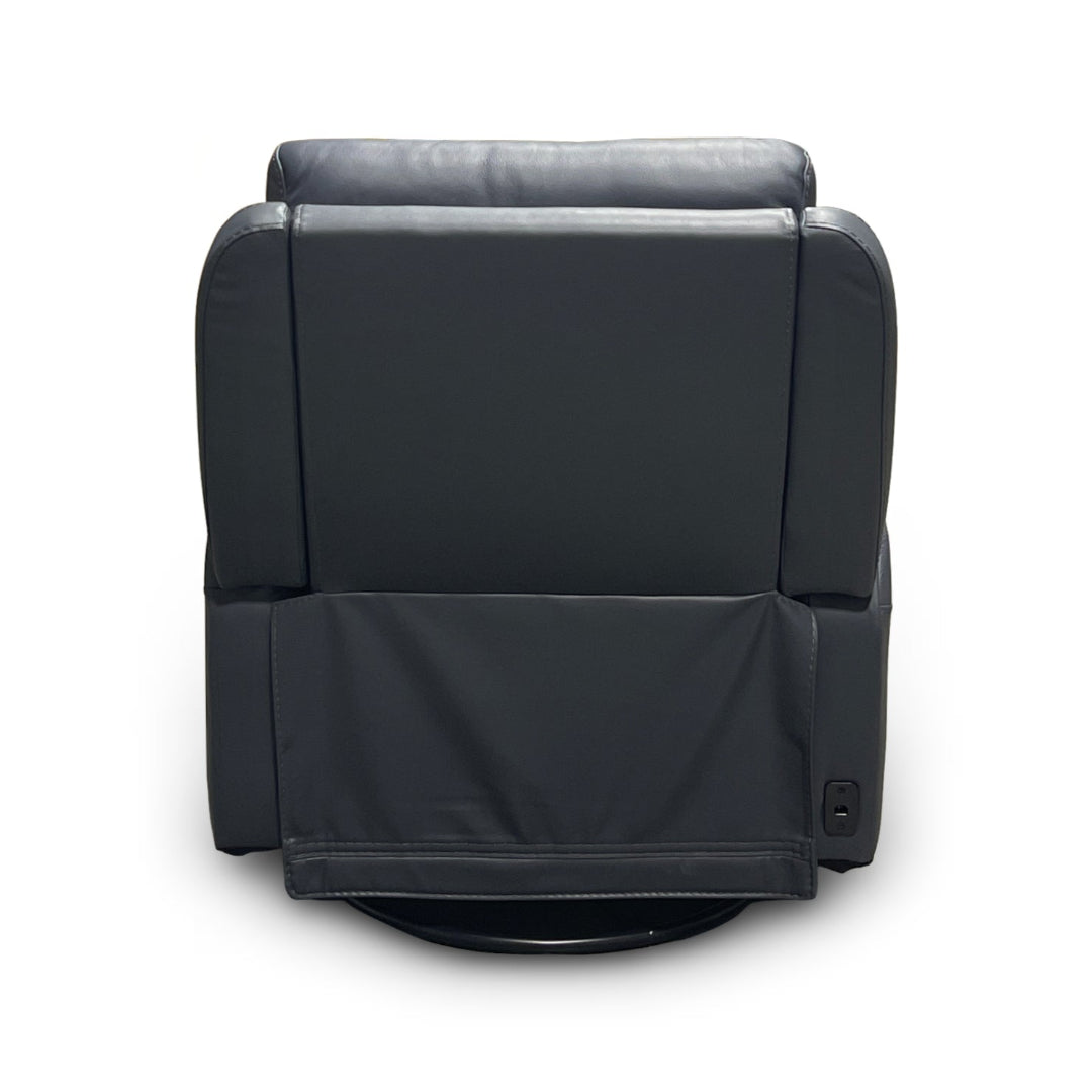 Garbo Leather Power Swivel Glider Recliner