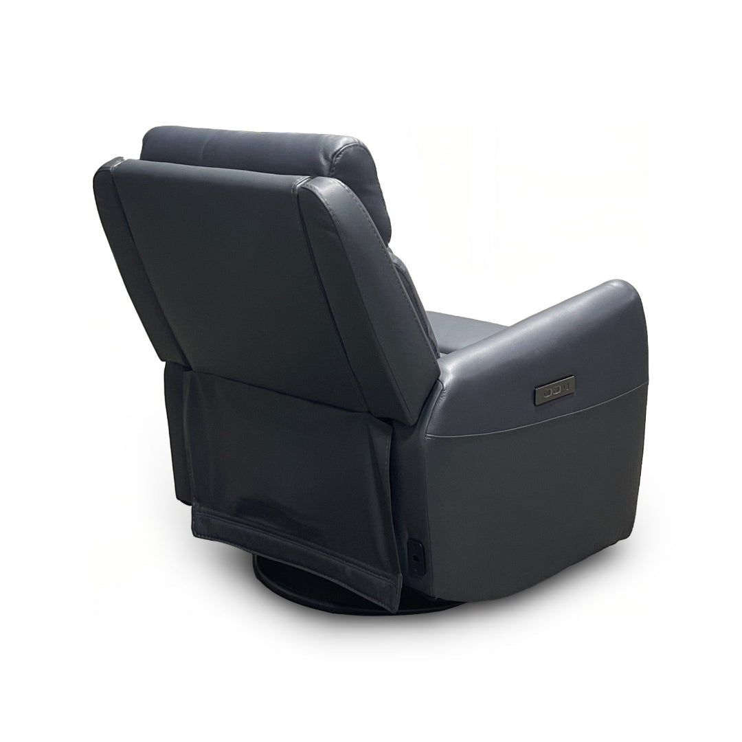 Garbo Leather Power Swivel Glider Recliner