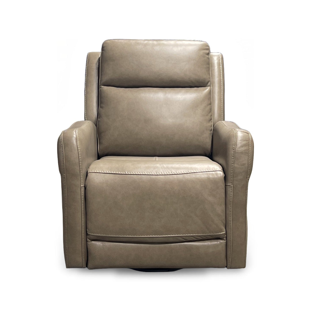 Garland Leather Power Swivel Glider Recliner