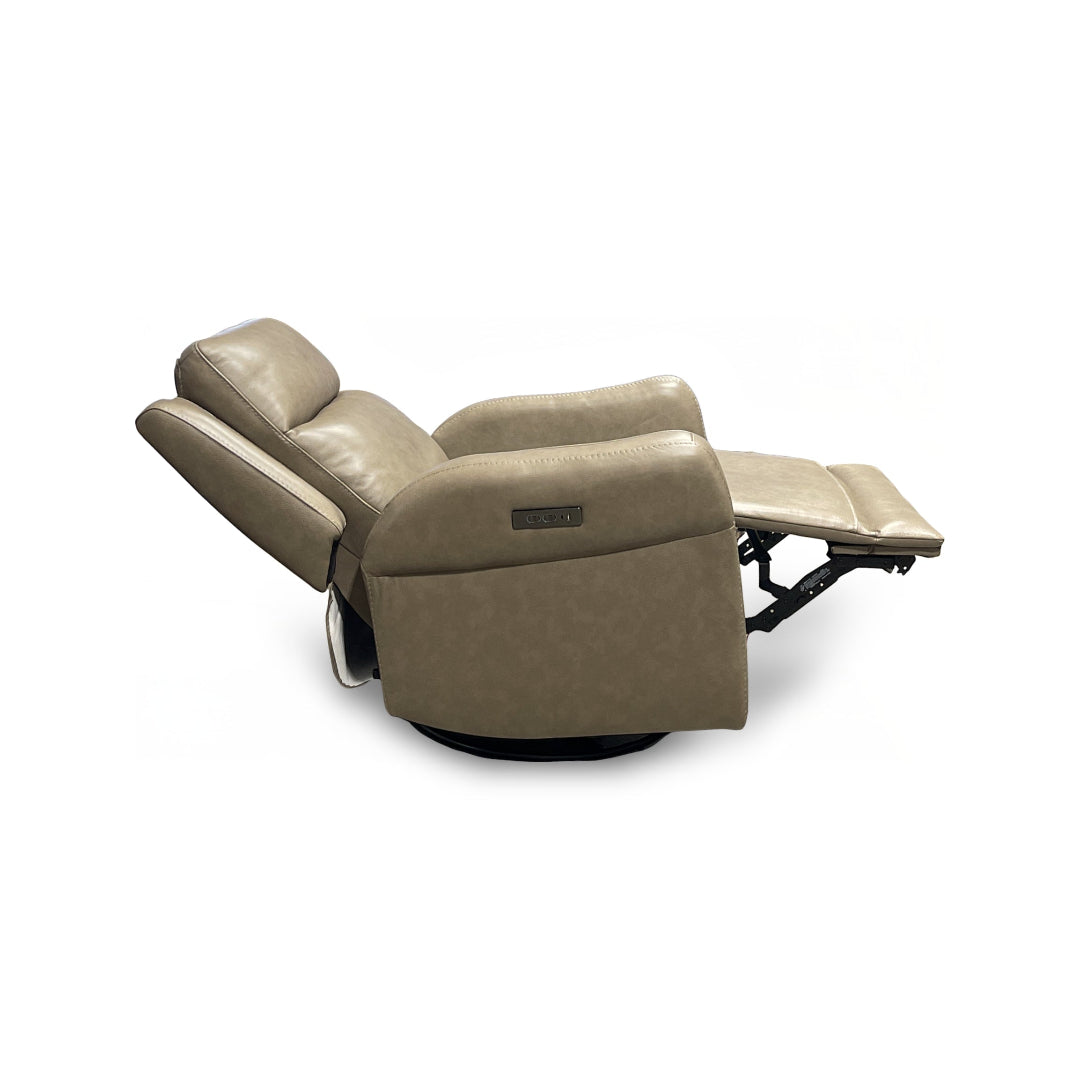 Garland Leather Power Swivel Glider Recliner