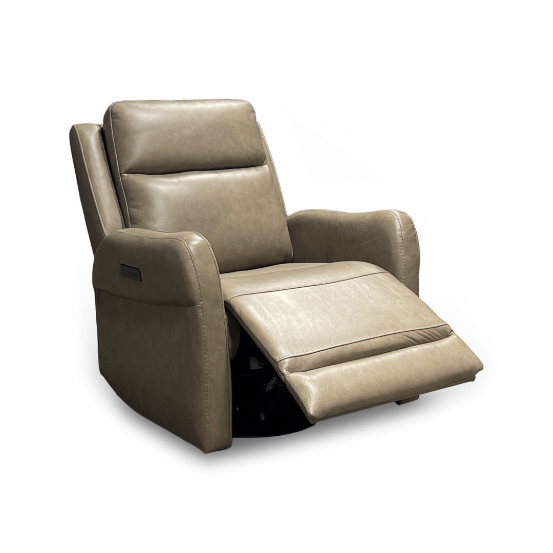 Garland Leather Power Swivel Glider Recliner
