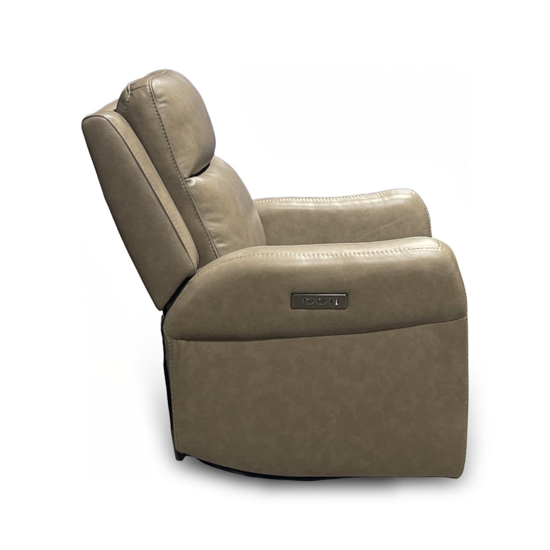 Garland Leather Power Swivel Glider Recliner
