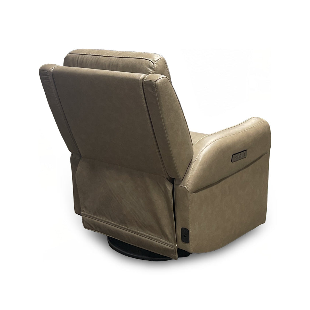 Garland Leather Power Swivel Glider Recliner