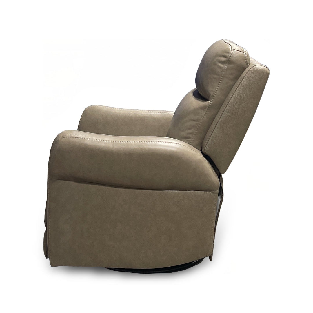 Garland Leather Power Swivel Glider Recliner