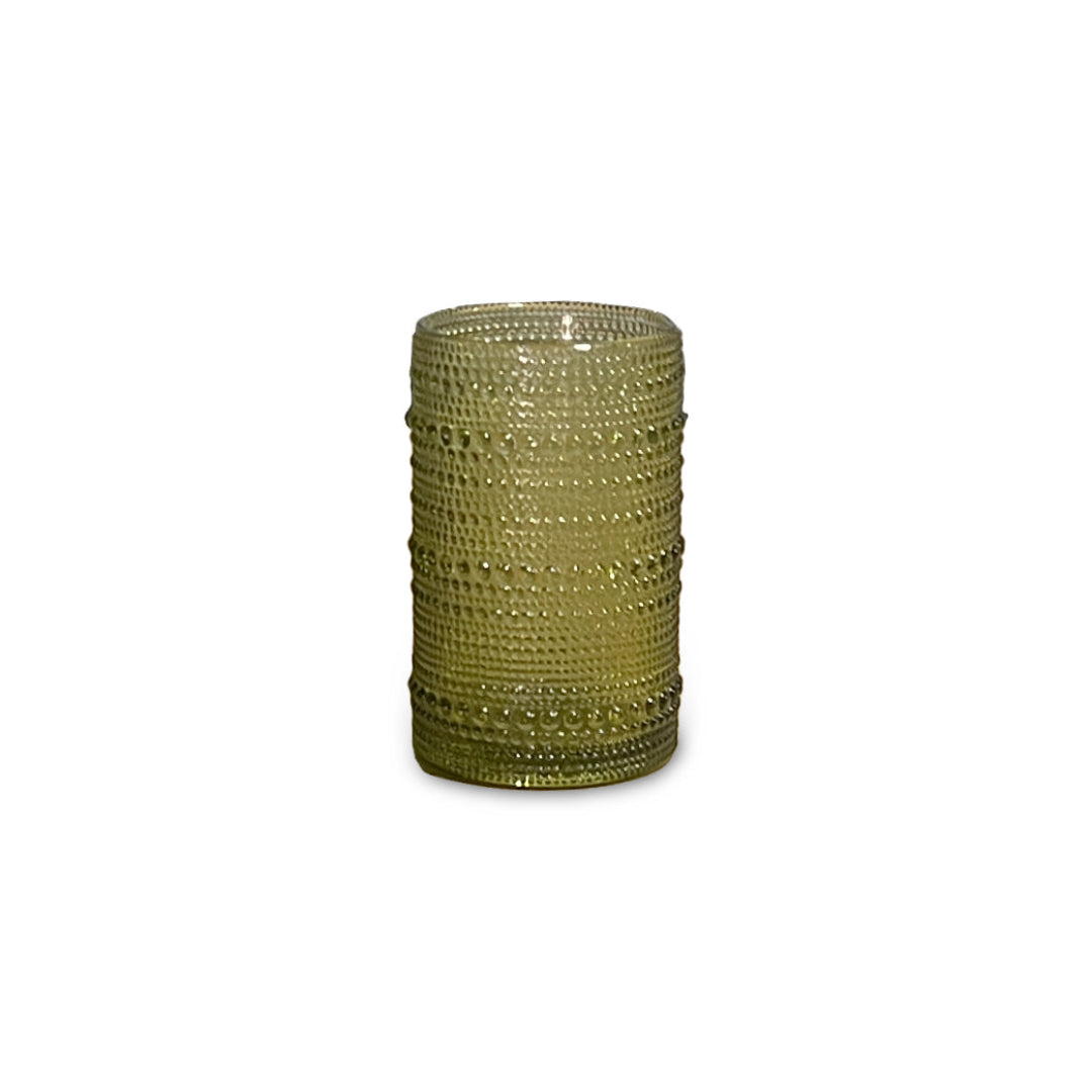 Green Beaded Highball Glass