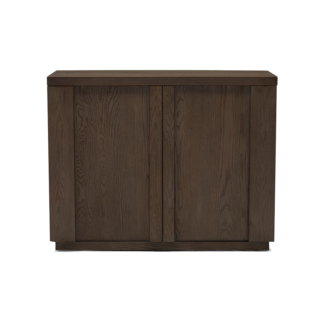 Joybird dark brown wooden two door cabinet 